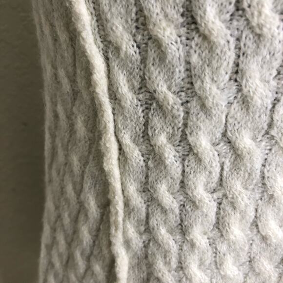 ATM cream gray cable knit wool mohair blend sweater size Small - Picture 6 of 14